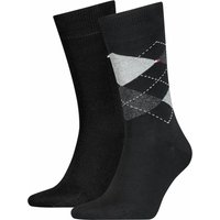 Chaussettes homme à carreaux et unies - Noires - Pointures 39 à 42