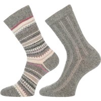 Chaussettes pour femmes en laine mélangée uni &
