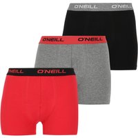Heren effen boxershorts van katoen - Bitter Sweet / Mid Grey Mel - M - 3 paar