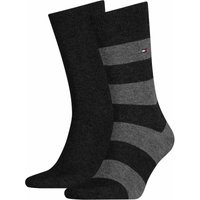 Lot de 2 paires de chaussettes de rugby pour homme – Noires – Pointures 39 à 42
