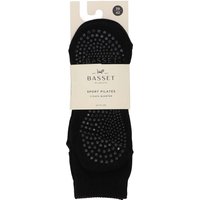 Dames pilates quartersokken met antislip - Black - 35-38 - 2 paar