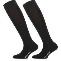 Chaussettes hautes en coton - Noires - Pointures 35-38 - 2 paires