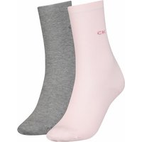 Chaussettes classiques pour femmes, 2 paires – Roses – Taille unique