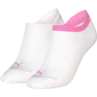 Chaussettes de sport pour femmes avec semelle éponge - Blanches - Rose éclaboussé - Pointures 39 à 42 - Lot de 2 paires