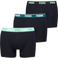 Boxers unis pour homme avec ceinture colorée - Noir - Menthe - Émeraude - Taille L - Lot de 3