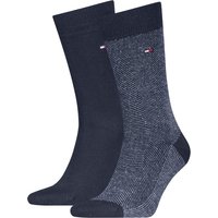 Chaussettes homme à chevrons - Lot de 2 - Bleu marine - Pointures 39 à 42