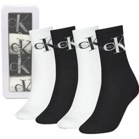 Coffret cadeau de chaussettes Calvin Klein pour femme, logo, lot de 4 – Rose