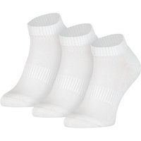 Chaussettes de sport courtes en coton, lot de 3 paires – Blanches – Tailles 43-46