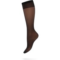 Chaussettes hautes en Lycra 15 deniers satin transparent – Noires
