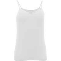 Top en coton Perfect Line - bord satiné - Blanc - S