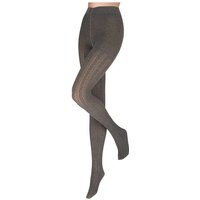 Collants en modal à torsades – Gris moyen – L-XL