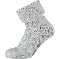Chaussettes d'intérieur en laine pour enfants, antidérapantes – Bleues – 23-26