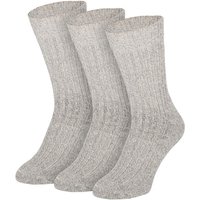 Chaussettes de travail en laine norvégienne à semelle éponge – Grises – 39-42