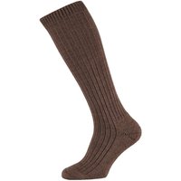 Chaussettes hautes en laine pour homme, semelle éponge – Beige foncé – Pointures 42 à 45