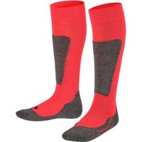 Chaussettes de ski montantes pour enfants – Rouges – Pointures 23 à 26