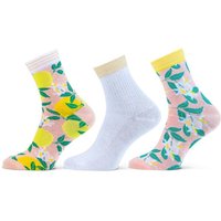 Chaussettes courtes pour femmes à motif citron