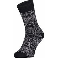Chaussettes épaisses en laine à motif norvégien – Noires – Pointures 39 à 42