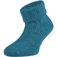 Chaussettes bébé en laine biologique – Bleu acier – 13-14