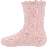 Chaussettes enfant en coton ajouré – Rose – 18-19