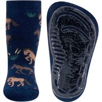 Chaussettes antidérapantes pour enfants à motif cheval – Bleu marine – Tailles 39-42