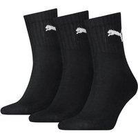 Chaussettes de sport mi-hautes en coton, 3 paires – Noires – Pointures 39 à 42