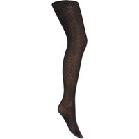 Collants à effet zigzag – Noirs – XXL