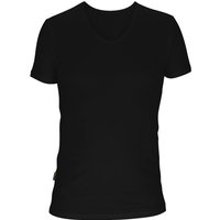T-shirt col V Basset Bamboo – Noir – L