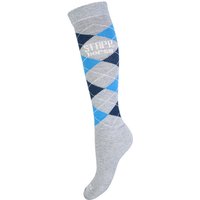 Chaussettes d'équitation à motif losanges – Gris marine – 39-42