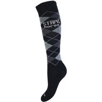 Chaussettes d'équitation à motif losanges – Nero – 35-38