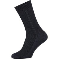 Chaussettes en laine pour homme, semelle éponge – Gris chiné foncé – Pointures 42-45