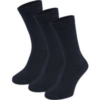 Chaussettes de travail décontractées en coton – Bleu marine – 39-42