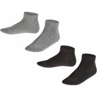 Chaussettes de sport pour enfants Happy – Noir et gris – Tailles 39 à 42