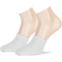 Chaussettes en coton à orteils blancs