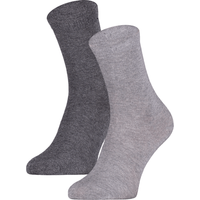 Chaussettes enfant en coton uni – Anthracite mêlée – 27-30