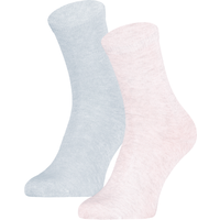 Chaussettes enfant en coton uni – L Bleu Mel Blanc cassé Mel – 31-34