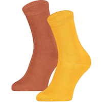 Chaussettes enfant en coton uni – Moutarde – 27-30