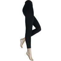 Leggings thermiques pour femme avec ceinture confortable – Noir – L-XL
