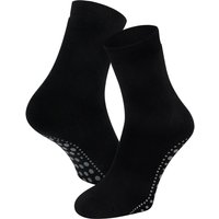 Chaussettes enfant en coton antidérapant – Noires – Pointures 31 à 34