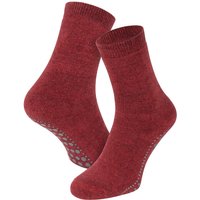 Chaussettes antidérapantes en coton – mélange bordeaux – pointures 35 à 38