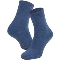 Chaussettes enfant en coton antidérapant – Gris chiné foncé – 19-22