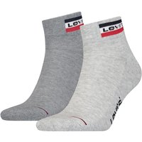 Chaussettes de sport cheville avec logo – Gris chiné – 35-38