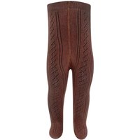 Collants en coton pour enfants Ajour – Mahagoni – 122-128