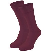 Lot de 2 paires de chaussettes classiques en coton pour homme – Bordeaux – Pointures 39 à 42