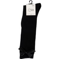 Chaussettes hautes avec un grand nœud – Noires – 31-34