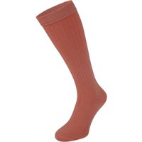 Chaussettes hautes en coton pour enfants, à côtes – Rose foncé – Tailles 27-30