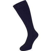 Chaussettes hautes en coton côtelé pour enfants – Bleu marine – 23-26