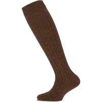 Chaussettes hautes YM torsadées – Toffee chiné – 19-22