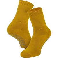 Chaussettes enfant en coton antidérapant – Moutarde – Pointures 31-34