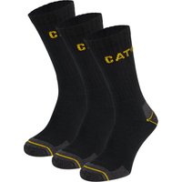 Chaussettes de travail en coton, lot de 3 paires – Noires – Tailles 46 à 50