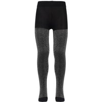 Collants à paillettes 40 deniers pour enfants – Noir et argent – 170-176